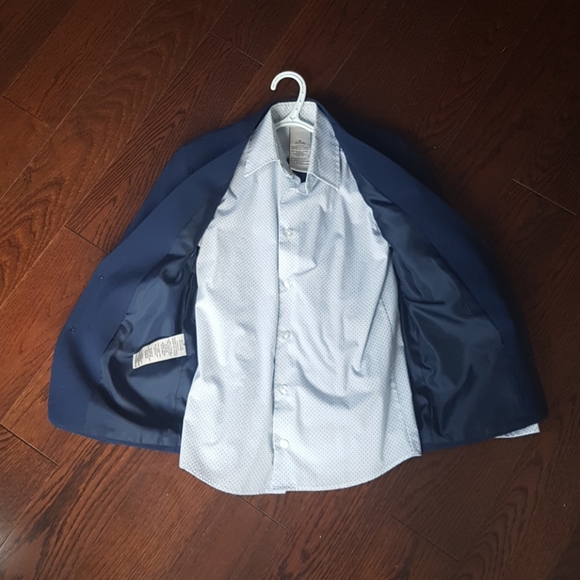 Dark blue and white 3pc suit - Picture 2 of 4